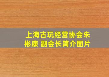 上海古玩经营协会朱彬康 副会长简介图片